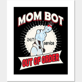 Mom Bot funny Mother Gift Posters and Art